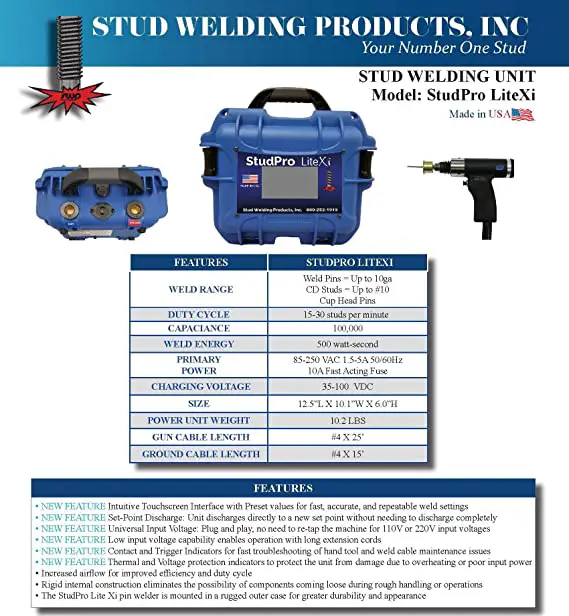 StudPro LiteXI Stud Welder Insulation Pin Welder product Review